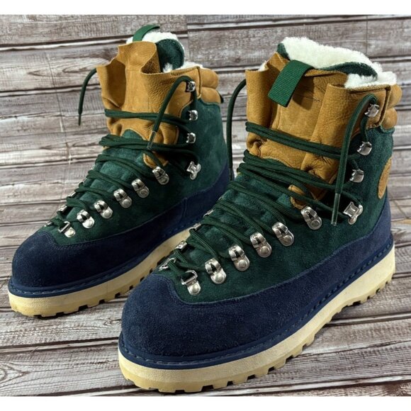 Diemme X Kith Ronnie Fieg colorblock Everest Suede Boots size 7 blue green brown - Picture 1 of 8